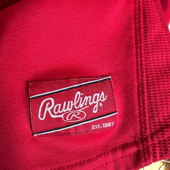 Rawlings LRC Red Athletic Long Sleeve Performance Shirt Size Medium - Picture 5 of 7